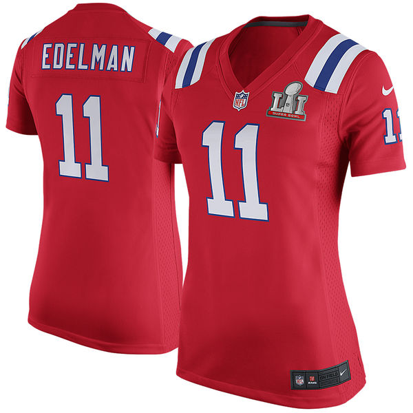 Julian Edelman New England Patriots Nike Women's Super Bowl LI Bound Game Jersey - Red